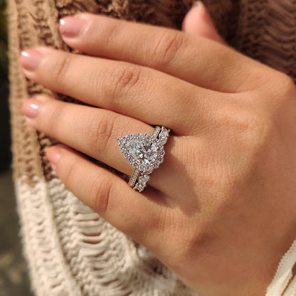 Solitaire Cathedral- 1.8 CT Cushion Lab Grown Diamond Wedding Band