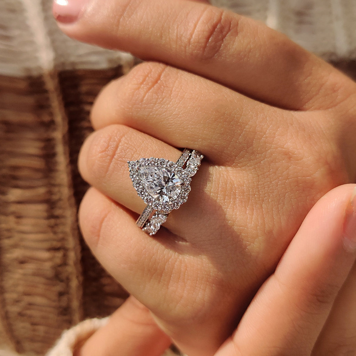 Solitaire Cathedral- 1.8 CT Cushion Lab Grown Diamond Wedding Band