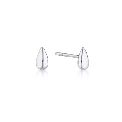 Golden Teardrop Petite Stud Earrings 2