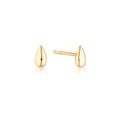 Load image into Gallery viewer, Golden Teardrop Petite Stud Earrings
