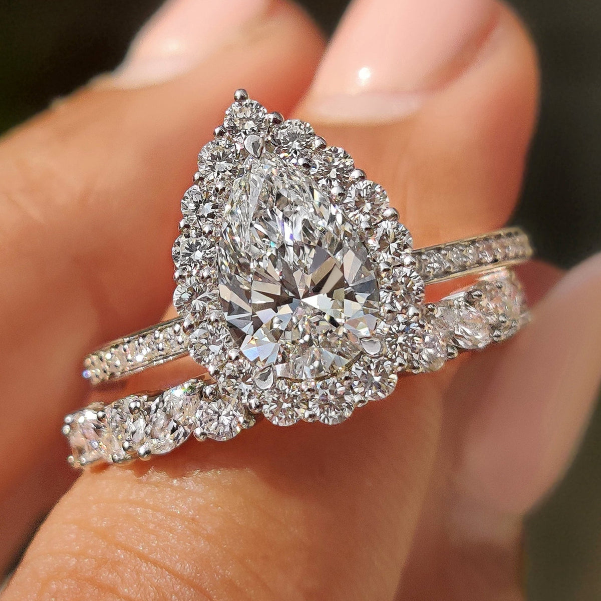 Solitaire Cathedral- 1.8 CT Cushion Lab Grown Diamond Wedding Band