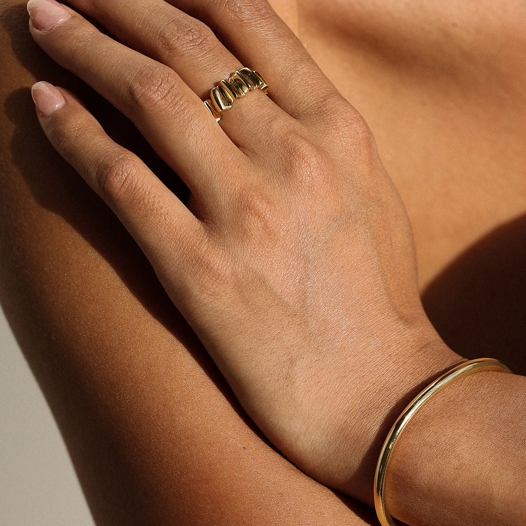 Elegant Gold Open Cuff Bracelet