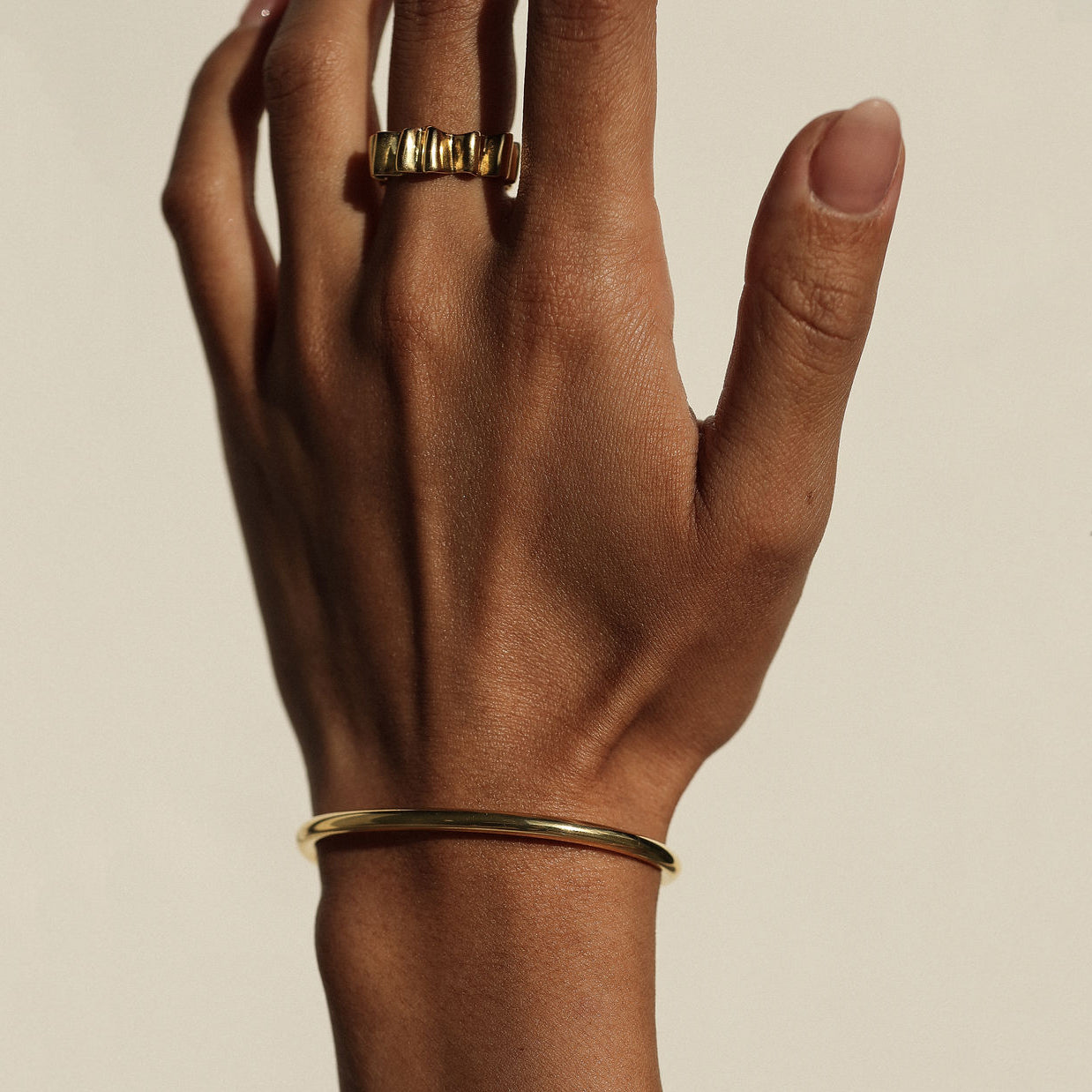 Elegant Gold Open Cuff Bracelet