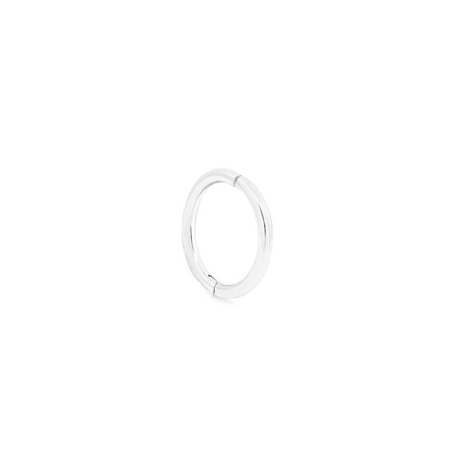 Elegant White Gold Minimalist Hoop Earring 1