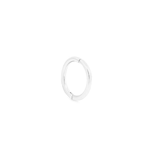 Elegant White Gold Minimalist Hoop Earring