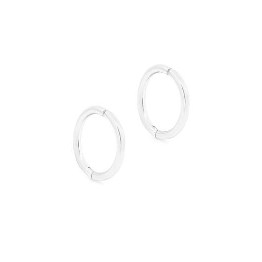 Elegant White Gold Minimalist Hoop Earring