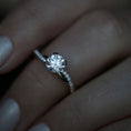 Load image into Gallery viewer, 0.89 CT Round Lab-Grown Diamond Twisted Pave Engagement Ring
