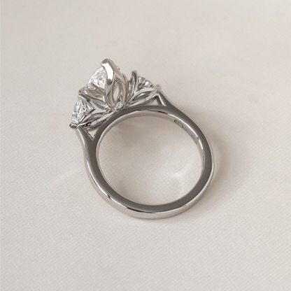 Three Stone-Marquise Cut Lab Grown Diamond Engagement Ring