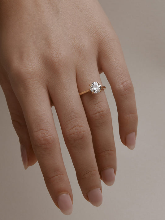 Solitaire-Oval Lab Grown Diamond Engagement Ring