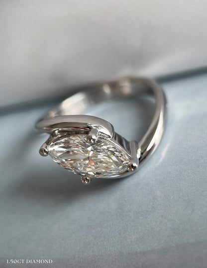 Solitaire Rapture-Marquise Lab Grown Diamond Engagement Ring