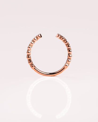 0.23 CT Round Shaped Lab Grown Diamond Open Wedding Band