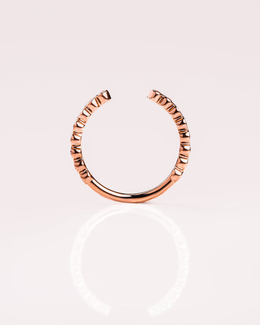 0.23 CT Round Shaped Lab Grown Diamond Open Wedding Band