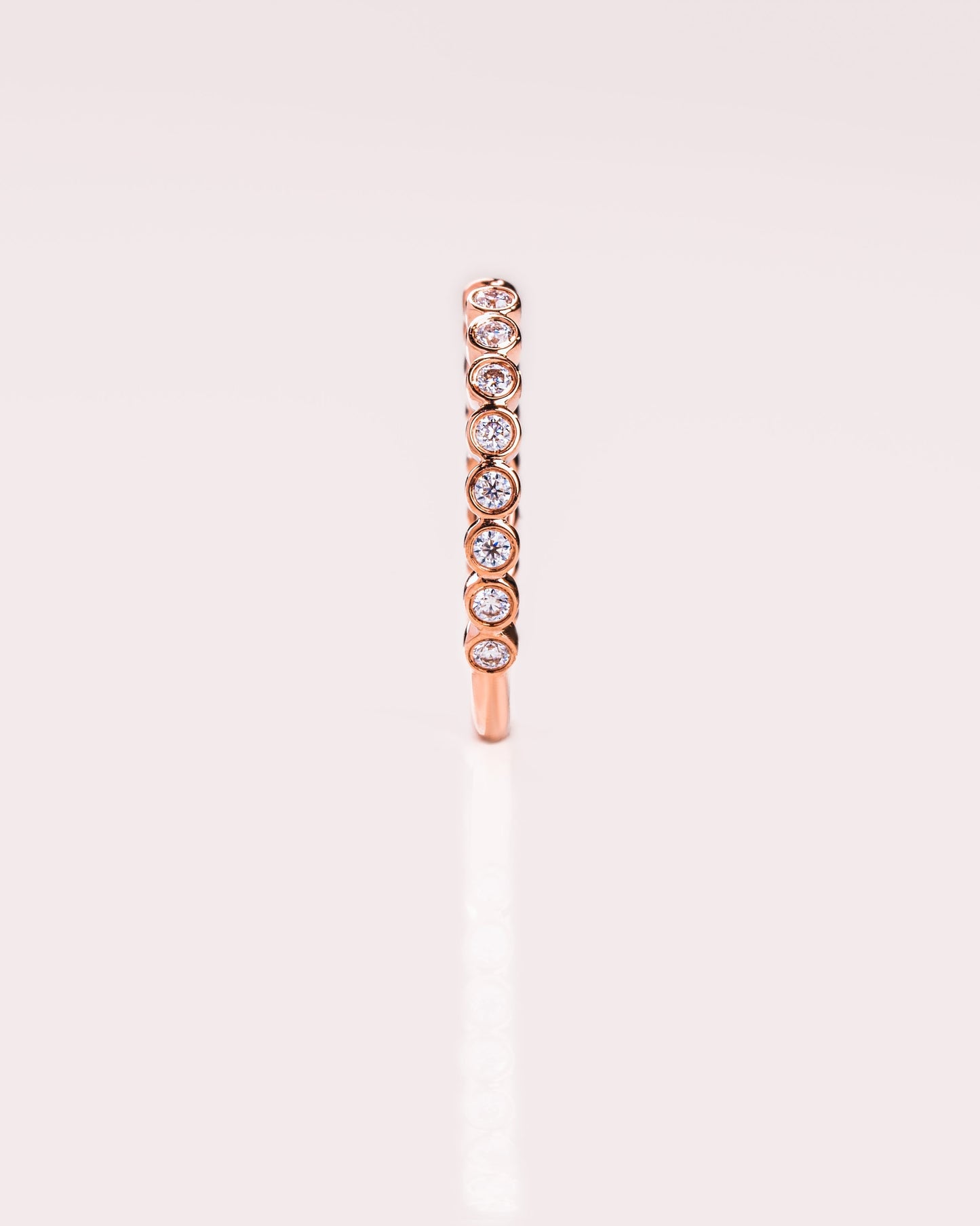 0.23 CT Round Shaped Lab Grown Diamond Open Wedding Band