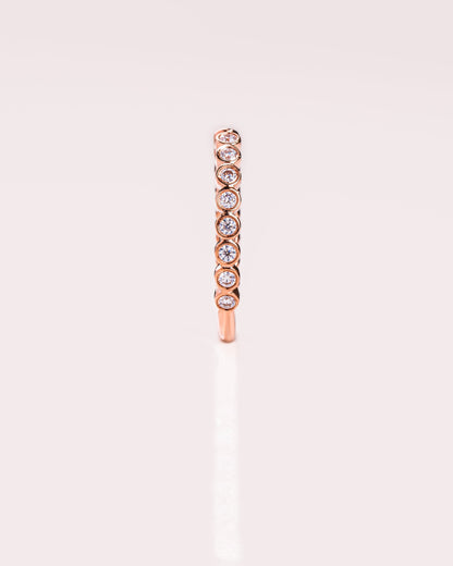 0.23 CT Round Shaped Lab Grown Diamond Open Wedding Band