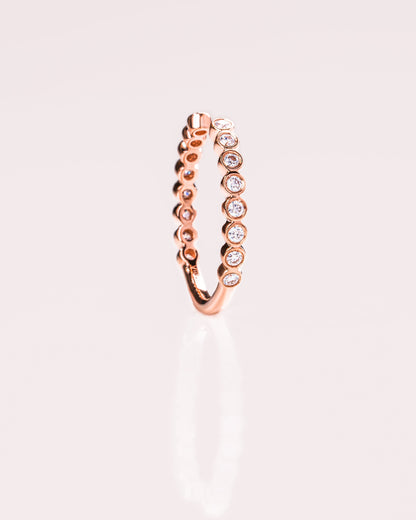 0.23 CT Round Shaped Lab Grown Diamond Open Wedding Band