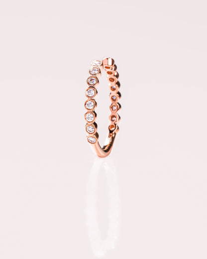 0.23 CT Round Shaped Lab Grown Diamond Open Wedding Band