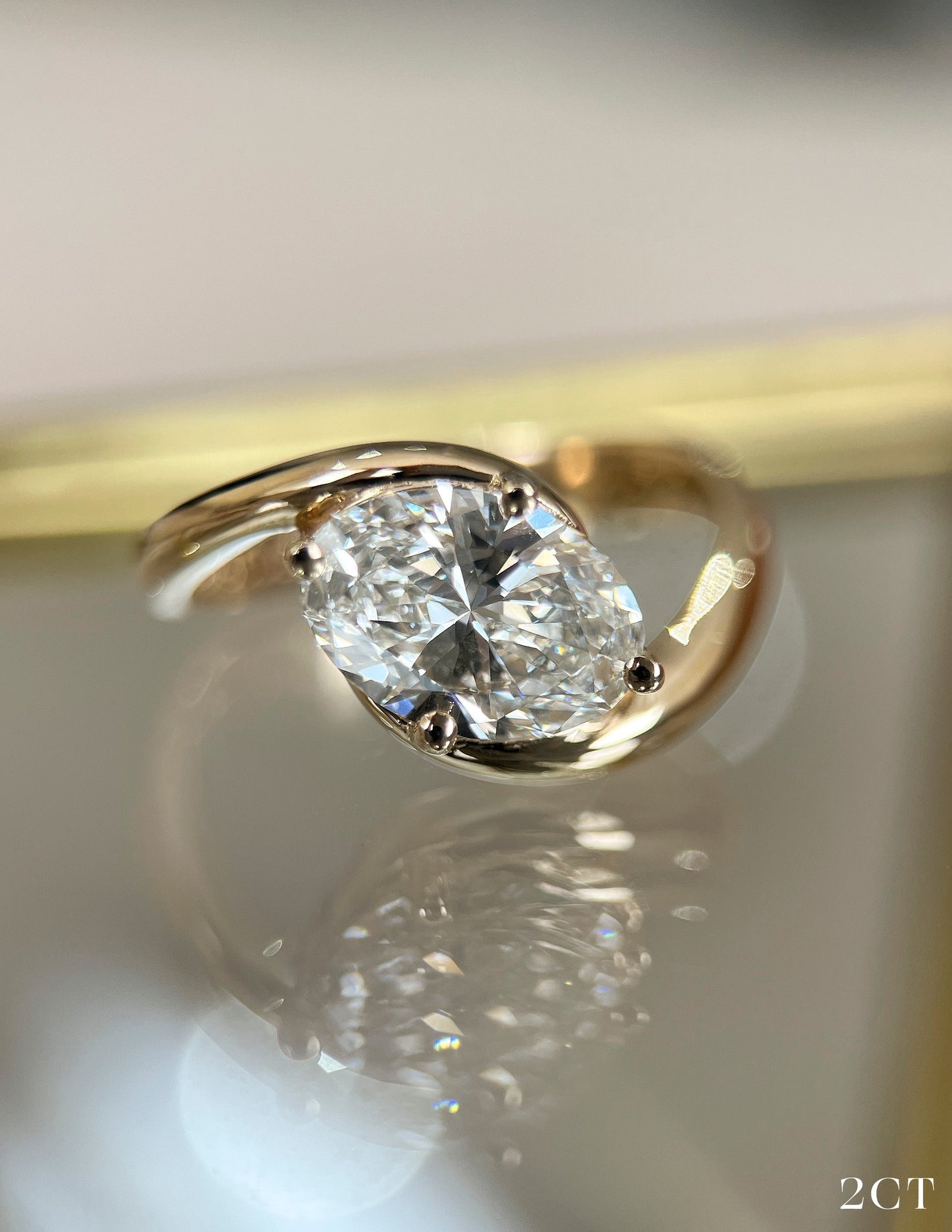 Solitaire-Oval Lab Grown Diamond Engagement Ring