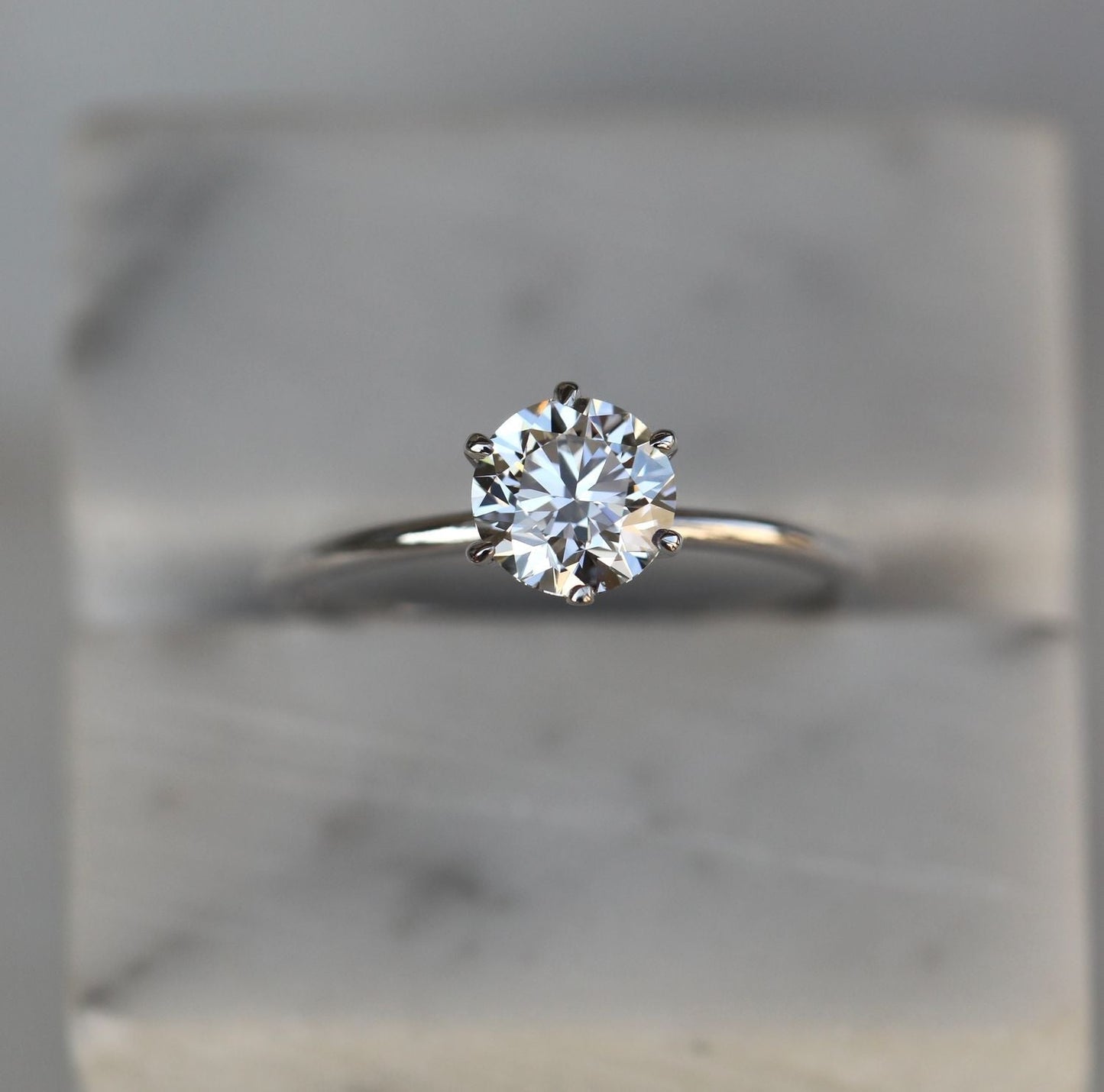 1.0 CT Round Lab-Grown Diamond Solitaire Ring in Classic Gold Setting 4