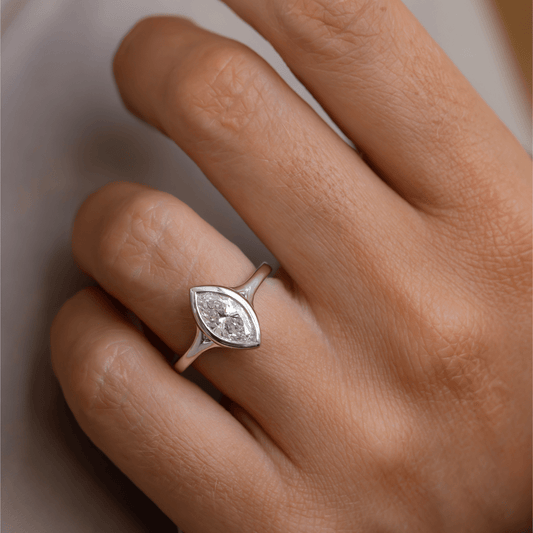 Solitaire-Oval Lab Grown Diamond Engagement Ring