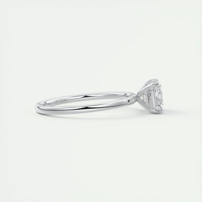 2.0 CT Emerald Lab Grown Diamond East West Solitaire Engagement Ring 4