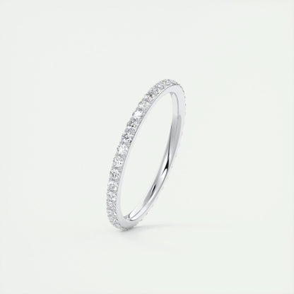 0.37 CT Round Full Eternity CVD EF/VVS Diamond Wedding Band 2
