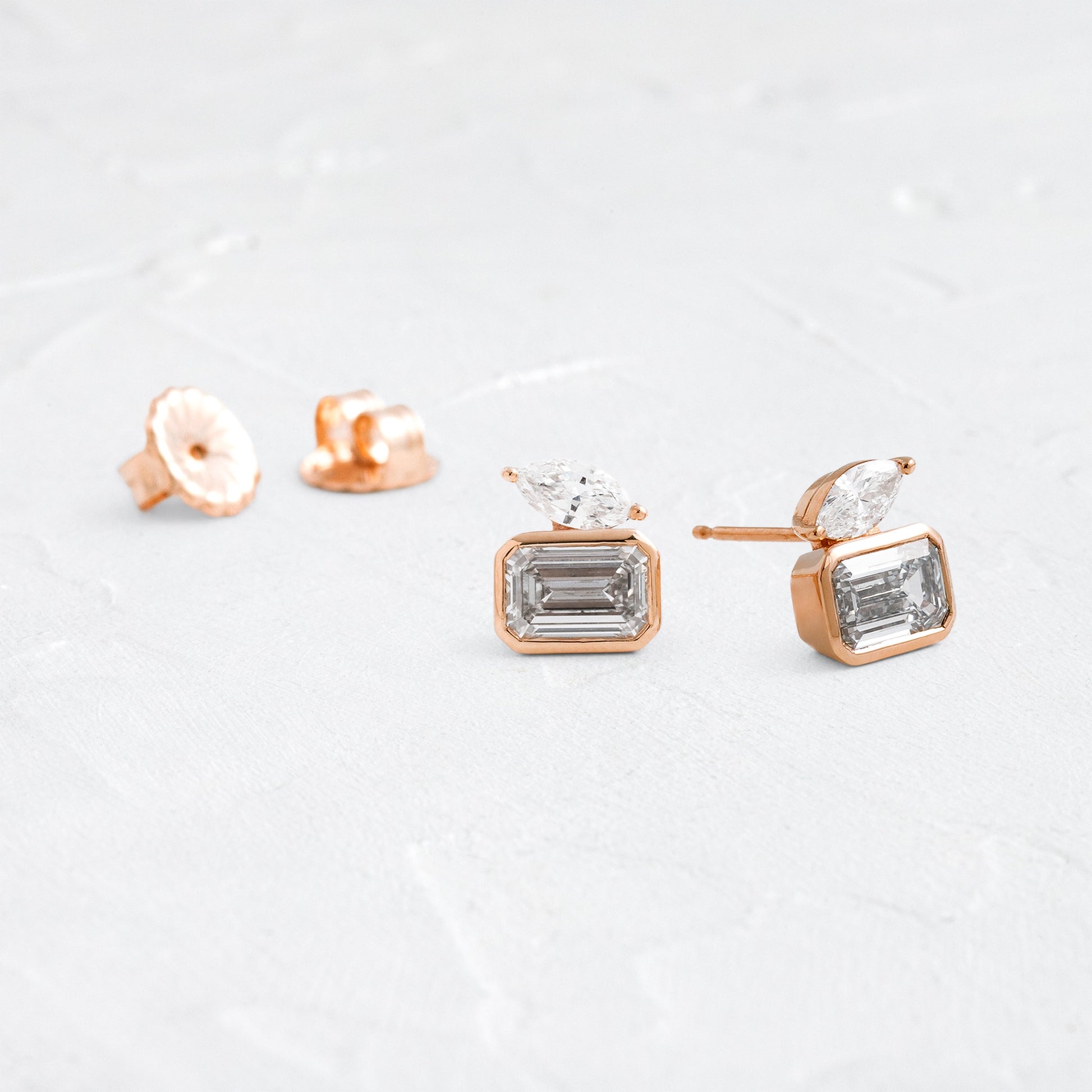 Solitaire- 1.0CT Oval Lab Grown Diamond Earrings