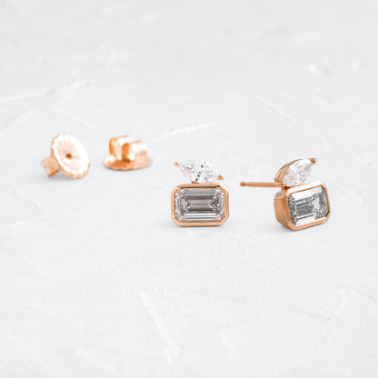 Solitaire- 1.0CT Oval Lab Grown Diamond Earrings