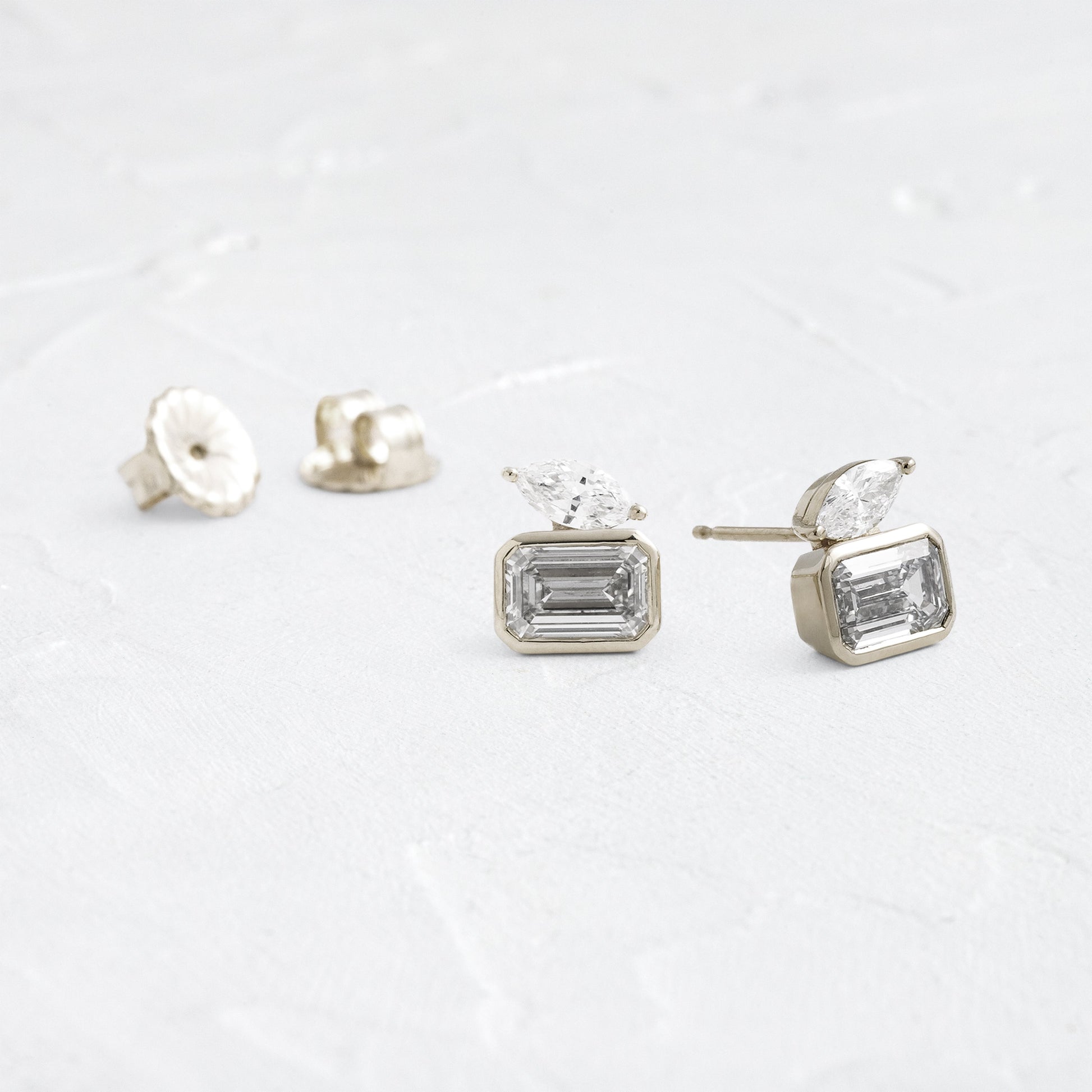 Solitaire- 1.0CT Oval Lab Grown Diamond Earrings