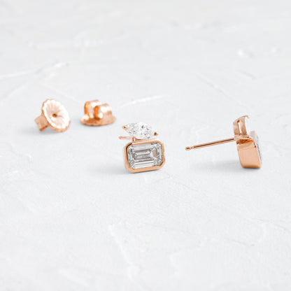 Solitaire- 1.0CT Oval Lab Grown Diamond Earrings