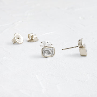 Solitaire- 1.0CT Oval Lab Grown Diamond Earrings