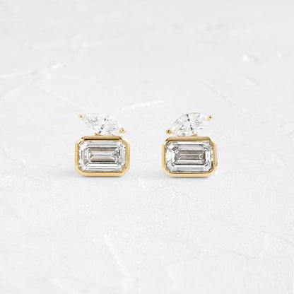 Solitaire- 1.0CT Oval Lab Grown Diamond Earrings