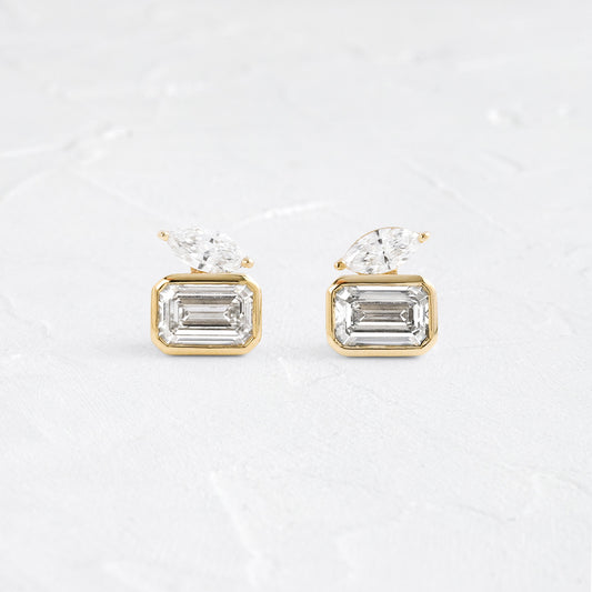 Solitaire- 1.0CT Oval Lab Grown Diamond Earrings