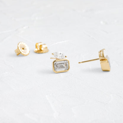 Solitaire- 1.0CT Oval Lab Grown Diamond Earrings