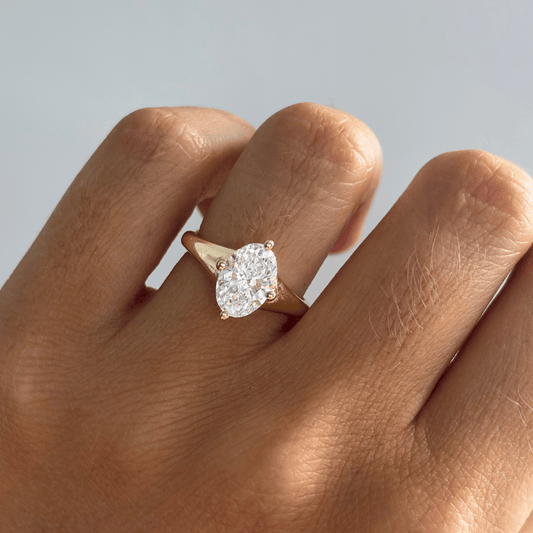 Solitaire-Oval Lab Grown Diamond Engagement Ring