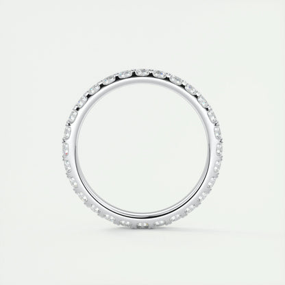 0.84 CT Round Full Eternity CVD EF/VVS Diamond Wedding Band 5