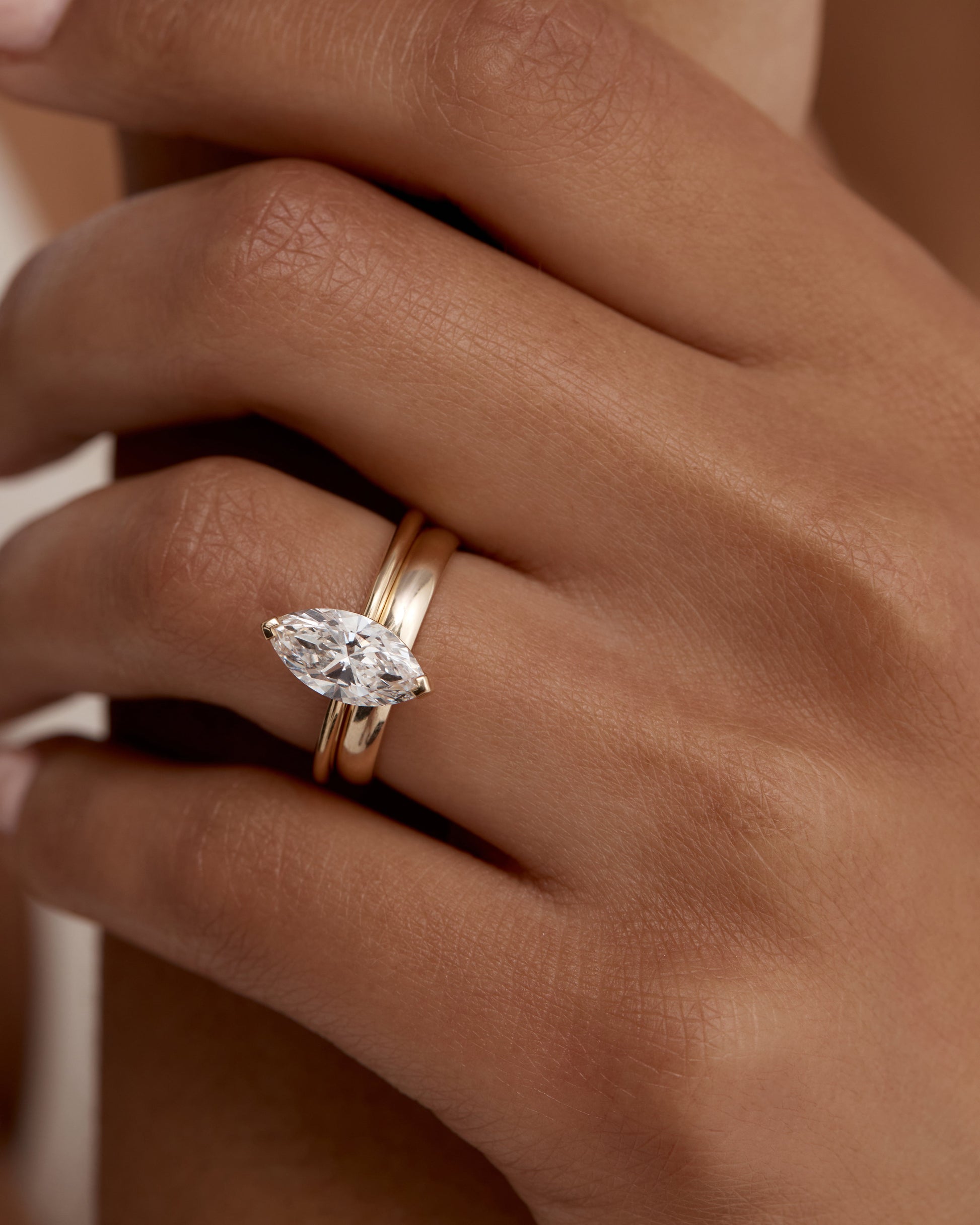 Classic Sober Wedding Band Dome 5