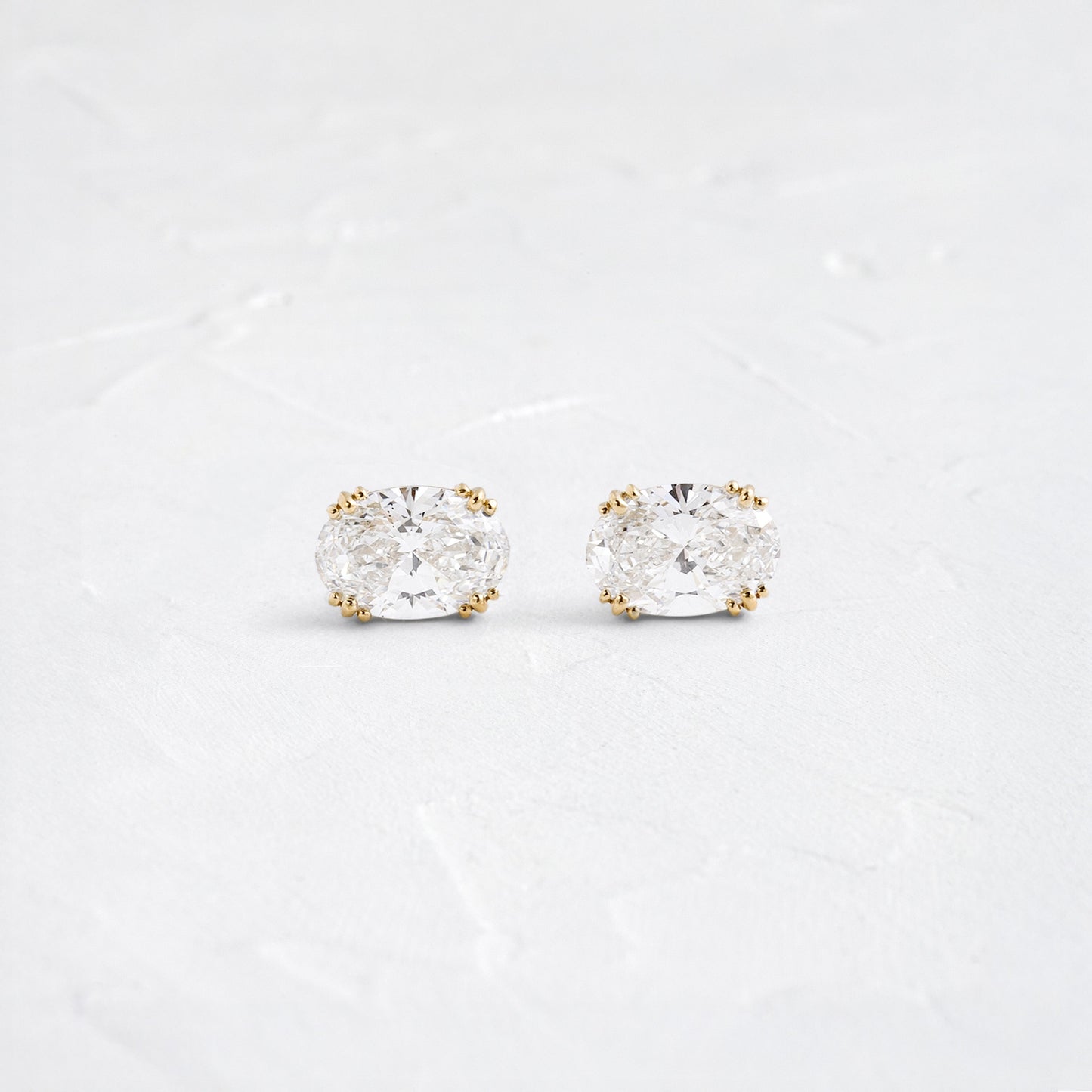 Solitaire- 1.0CT Oval Lab Grown Diamond Earrings