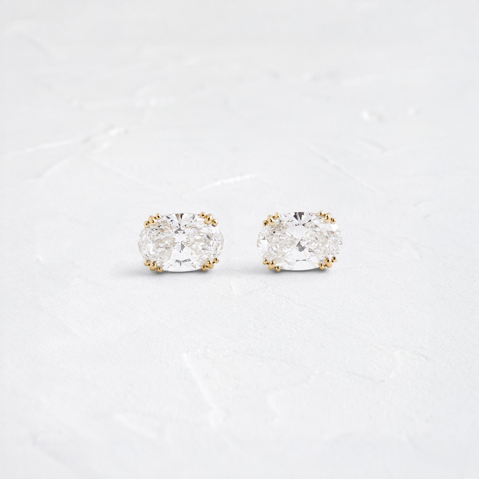 Solitaire- 1.0CT Oval Lab Grown Diamond Earrings