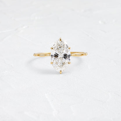 Criss Cross Dainty Pave-Oval Lab Grown Diamond Engagement Ring