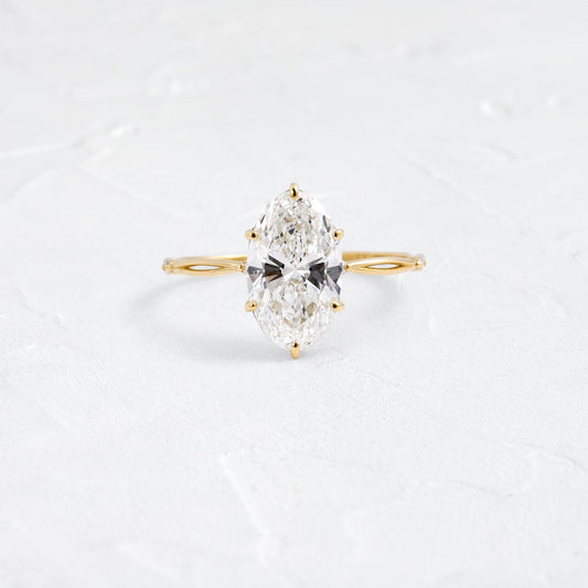 Criss Cross Dainty Pave-Oval Lab Grown Diamond Engagement Ring