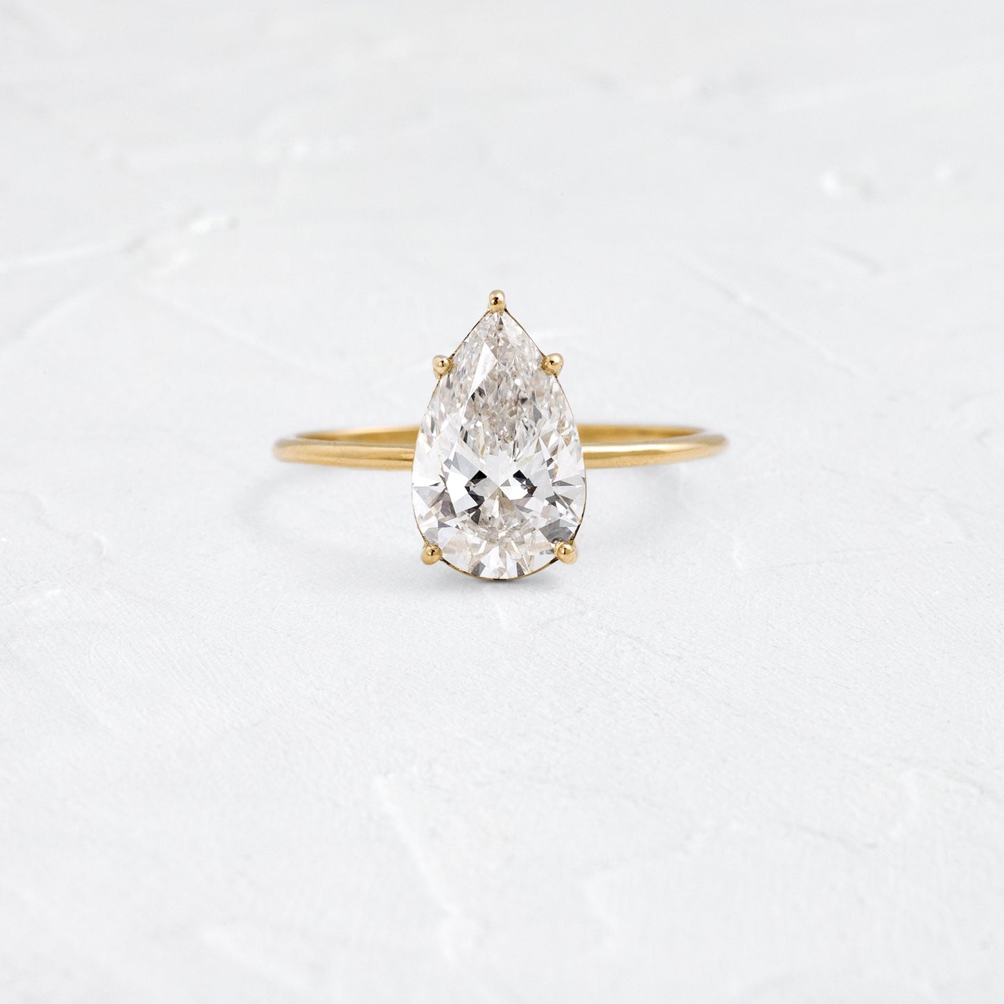 Solitaire Style-Pear Lab Grown Diamond Engagement Ring