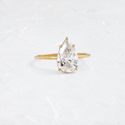 Solitaire Style-Pear Lab Grown Diamond Engagement Ring