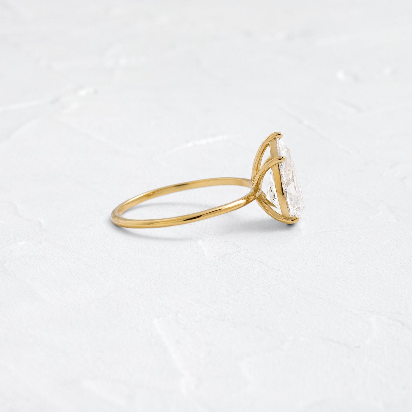 Solitaire Style-Pear Lab Grown Diamond Engagement Ring