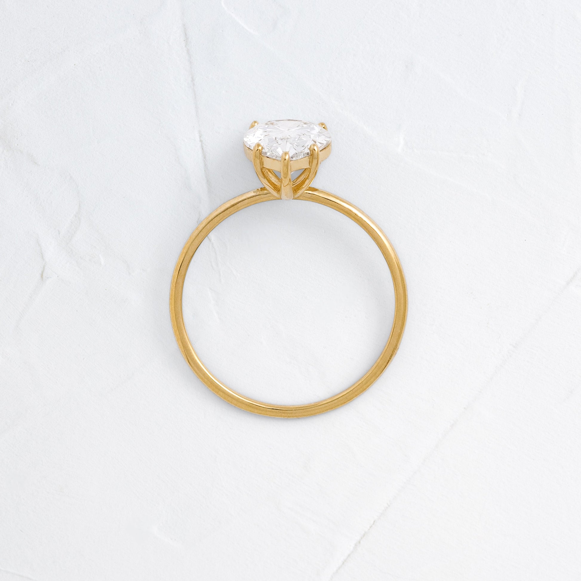 Solitaire-Oval Lab Grown Diamond Engagement Ring