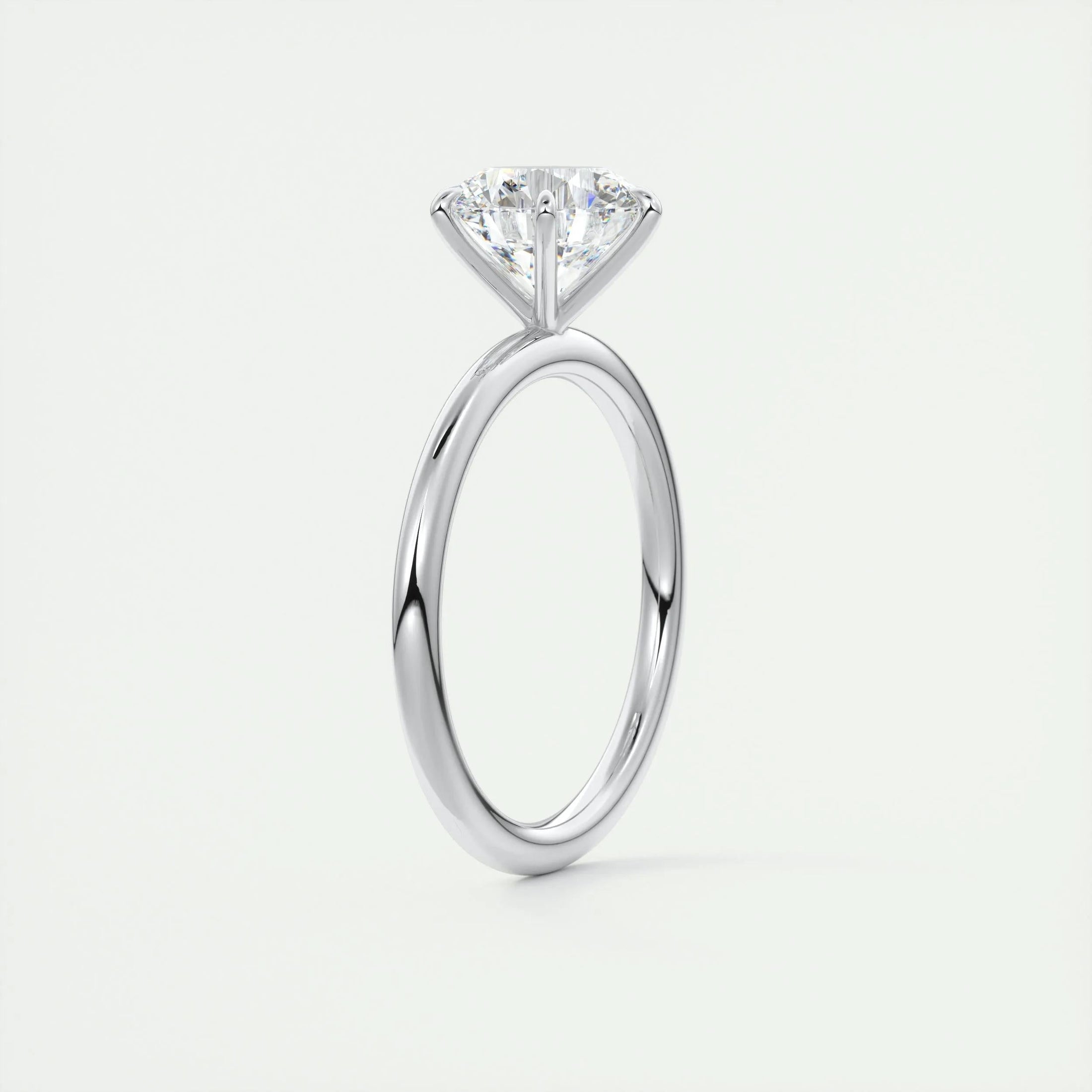 2.0 CT Round Lab Grown Diamond Solitaire Engagement Ring