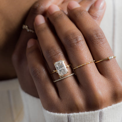 Cluster-Radiant Lab Grown Diamond Engagement Ring