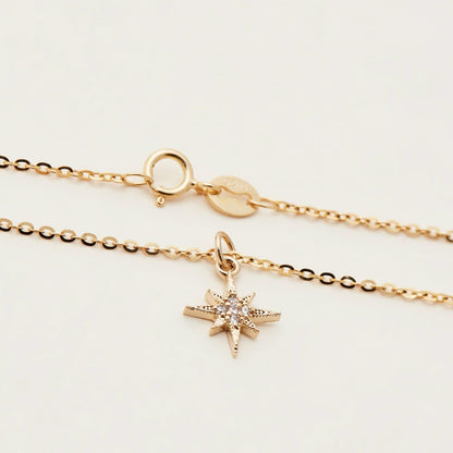 Radiant Star 0.01 CT Round Lab Grown Diamond Necklace 2