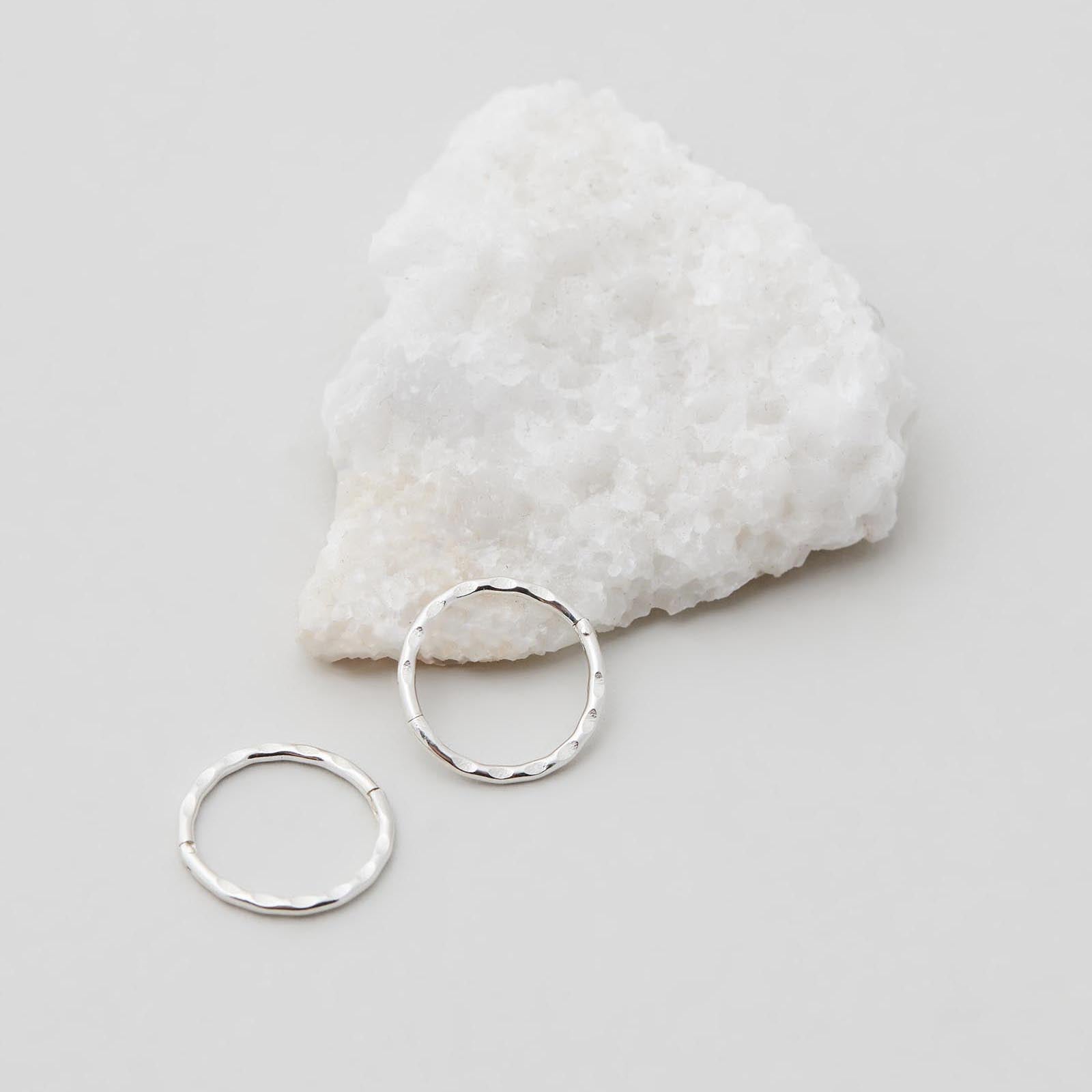 Elegant Silver Round Hoop Earrings