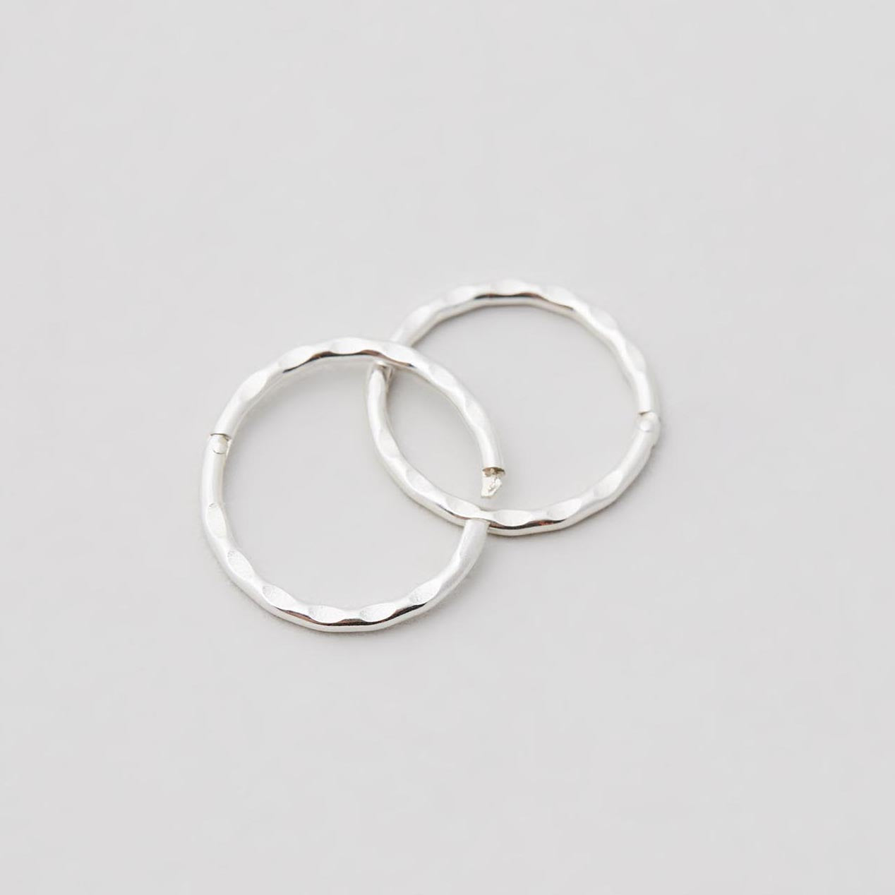 Elegant Silver Round Hoop Earrings