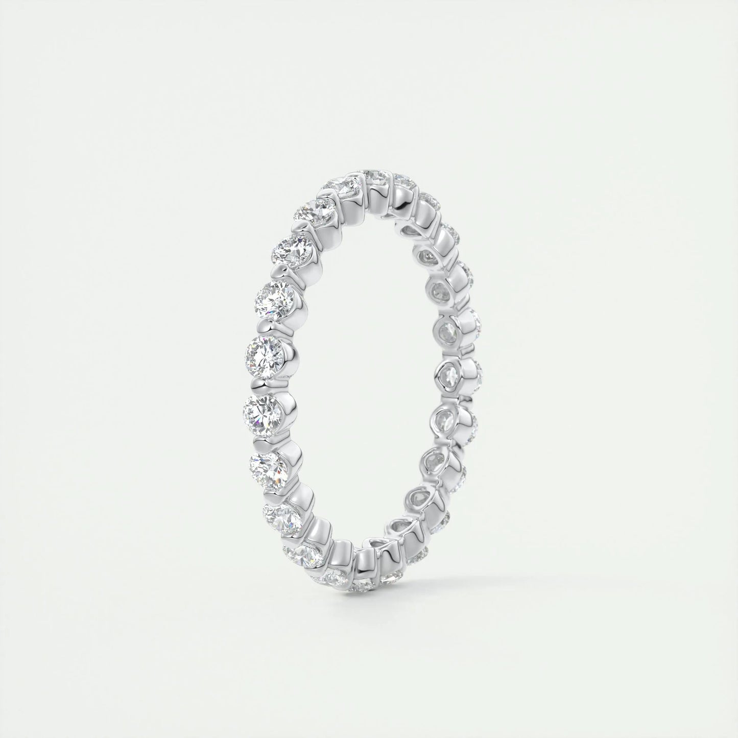 0.69 CT Round Full Eternity CVD EF/VVS Diamond Wedding Band 2